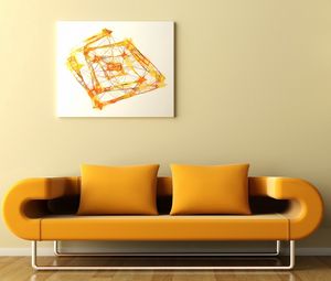 Preview wallpaper sofa, paintings, lamps, abstraction, parquet