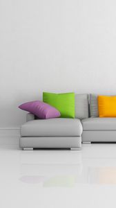Preview wallpaper sofa, pillows, branch