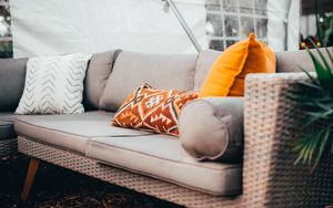 Preview wallpaper sofa, pillows, decor, aesthetics