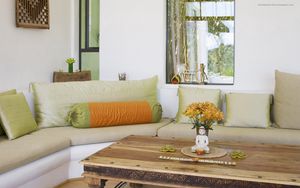 Preview wallpaper sofa, pillows, table, comfort, design