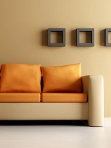 Preview wallpaper sofa, shelves, walls, design