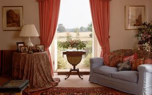 Preview wallpaper sofa, table, curtains, furniture, interior, design, comfort
