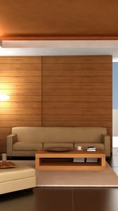 Preview wallpaper sofa, table, lamp, room, modern