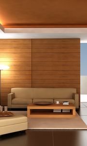 Preview wallpaper sofa, table, lamp, room, modern