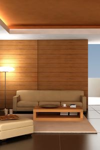 Preview wallpaper sofa, table, lamp, room, modern