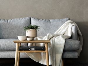 Preview wallpaper sofa, table, pots, plants, interior