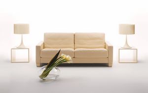 Preview wallpaper sofa, tables, flowers, bright, modern