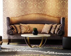 Preview wallpaper sofa, wall, chair, pattern, vase, flower, table, paul, pillows, brown, room, interior