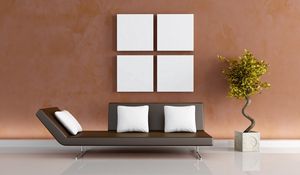 Preview wallpaper sofa, wall, vase, interior, modern