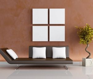 Preview wallpaper sofa, wall, vase, interior, modern