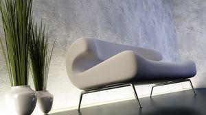 Preview wallpaper sofa, white, stylish, vase