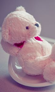 Preview wallpaper soft toy, plate, teddy bear