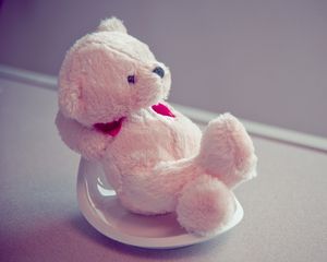 Preview wallpaper soft toy, plate, teddy bear