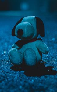 Preview wallpaper soft toy, toy, dog, shadow