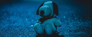 Preview wallpaper soft toy, toy, dog, shadow