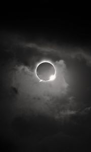 Preview wallpaper solar eclipse, eclipse, sun, bw, dark