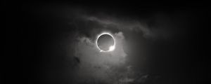 Preview wallpaper solar eclipse, eclipse, sun, bw, dark