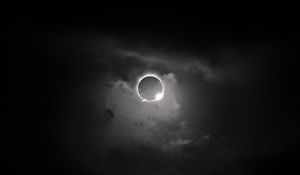 Preview wallpaper solar eclipse, eclipse, sun, bw, dark