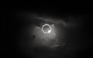 Preview wallpaper solar eclipse, eclipse, sun, bw, dark