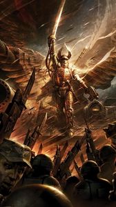 Preview wallpaper solar maharius, lord, angel of fire, guard