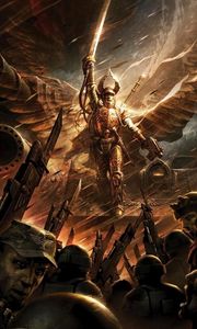 Preview wallpaper solar maharius, lord, angel of fire, guard