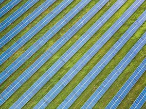 Preview wallpaper solar panels, field, aerial view, texture, rows