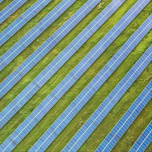 Preview wallpaper solar panels, field, aerial view, texture, rows