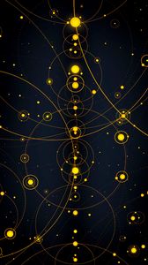 Preview wallpaper solar system, circles, lines, dotted lines