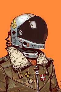 Preview wallpaper soldier, helmet, art, digital art, sci-fi