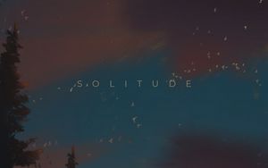 Preview wallpaper solitude, word, text, forest, art
