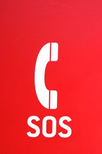 Preview wallpaper sos, word, alarm, call, red