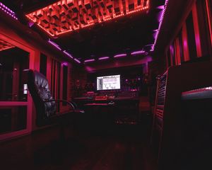 Preview wallpaper sound recording, studio, music, neon