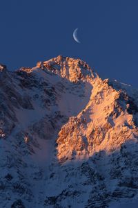 Preview wallpaper south tyrol, mountains, moon, sky