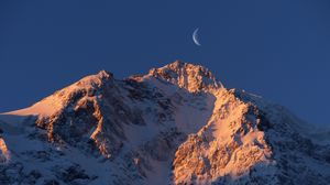 Preview wallpaper south tyrol, mountains, moon, sky