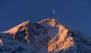 Preview wallpaper south tyrol, mountains, moon, sky