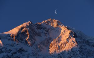 Preview wallpaper south tyrol, mountains, moon, sky