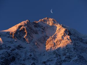 Preview wallpaper south tyrol, mountains, moon, sky