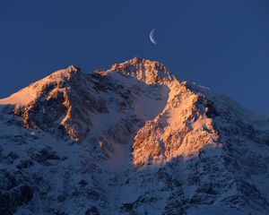 Preview wallpaper south tyrol, mountains, moon, sky