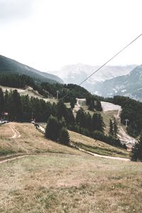 Preview wallpaper southern alps, mountains, trees, building