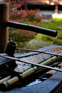 Preview wallpaper sozu, bamboo, water, japanese garden