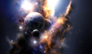 Preview wallpaper space, explosion, beautiful, planet