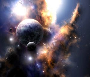 Preview wallpaper space, explosion, beautiful, planet