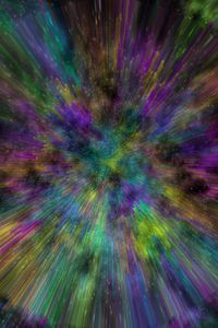 Preview wallpaper space explosion, scattering, colorful, abstraction