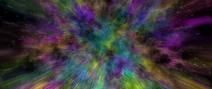 Preview wallpaper space explosion, scattering, colorful, abstraction