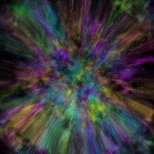 Preview wallpaper space explosion, scattering, colorful, abstraction