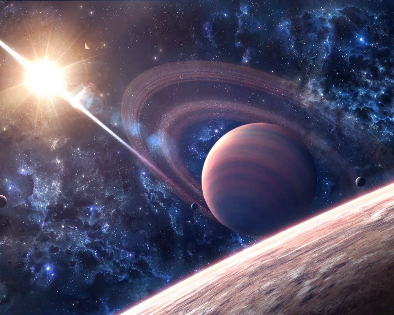 Download Wallpaper 1280x1024 Space Galaxy Saturn Planet Standard 54 Hd Background 0339