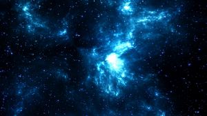 Preview wallpaper space, galaxy, shine, stars, blue, dark