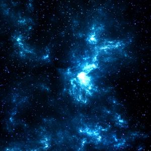 Preview wallpaper space, galaxy, shine, stars, blue, dark