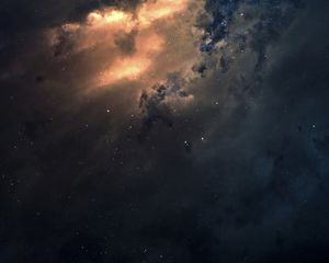 Preview wallpaper space, nebula, galaxy, stars, glow