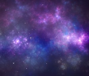 Preview wallpaper space, nebula, stars, clouds, light